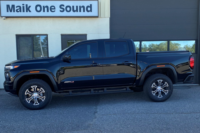2025 GMC Canyon with professional window tint in North Bay